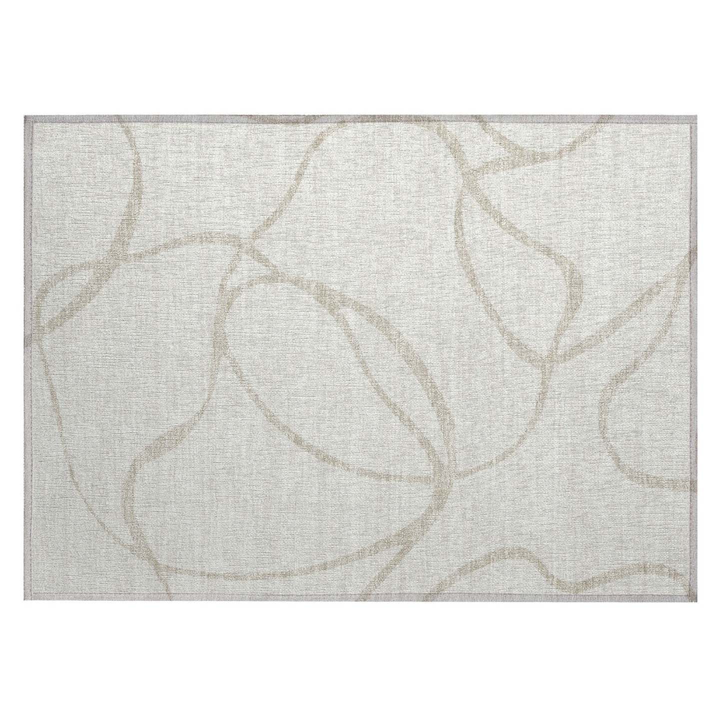 Machine Washable Indoor/ Outdoor Abstract Modern Chantille Rug
