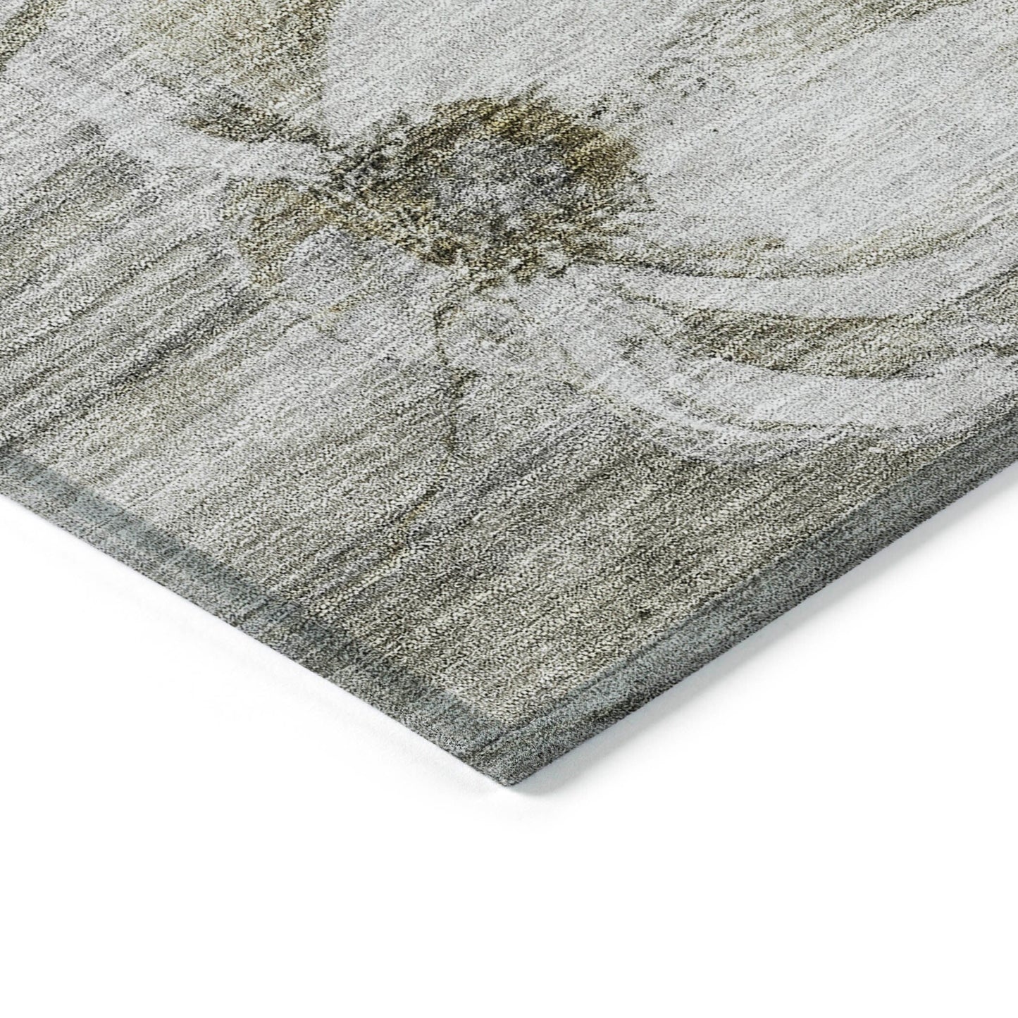 Machine Washable Indoor/ Outdoor Chantille Modern Floral Rug