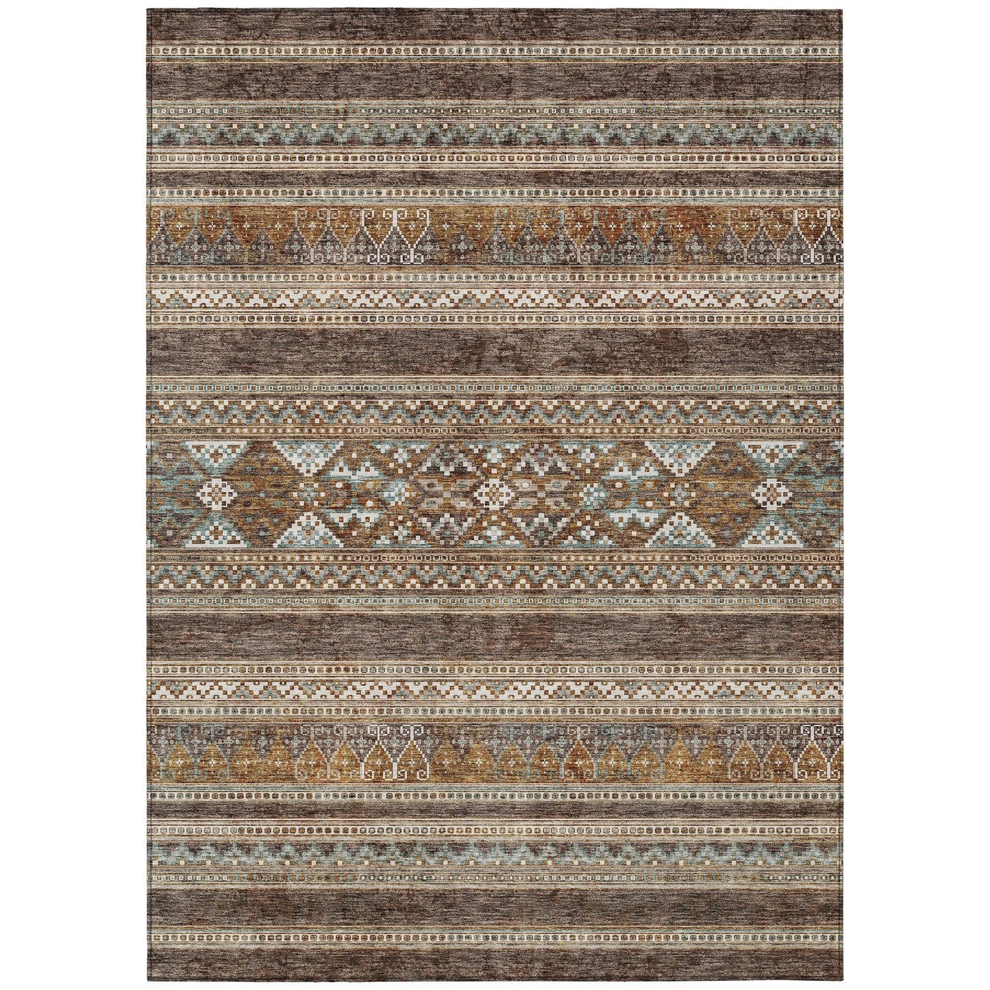 Machine Washable Indoor/ Outdoor Chantille Tribal Boho Rug