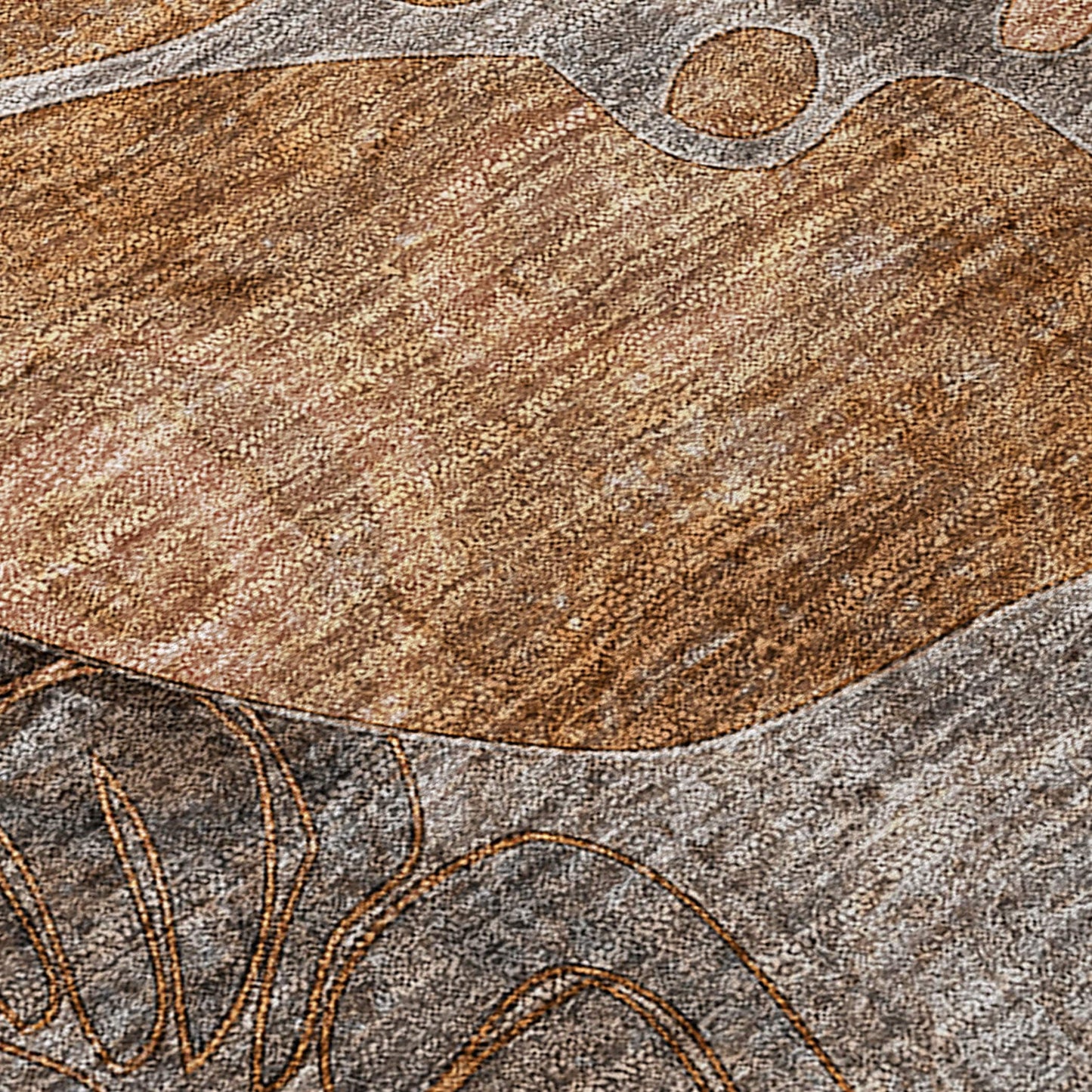 Machine Washable Indoor/ Outdoor Modern Floral Chantille Rug