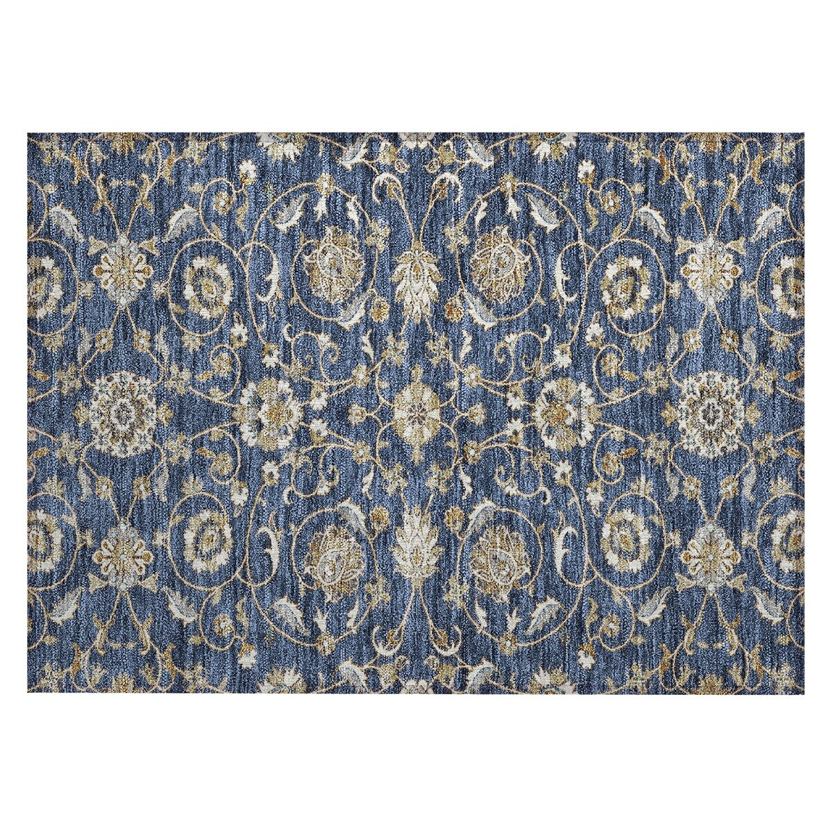 Machine Washable Indoor/ Outdoor Traditional KashanChantille Rug