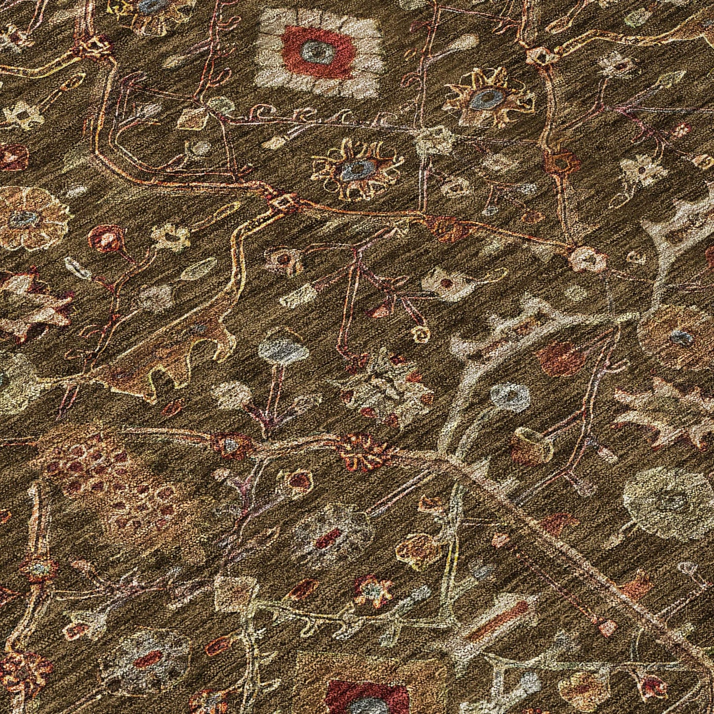 Machine Washable Indoor/ Outdoor Traditional Persian Chantille Rug