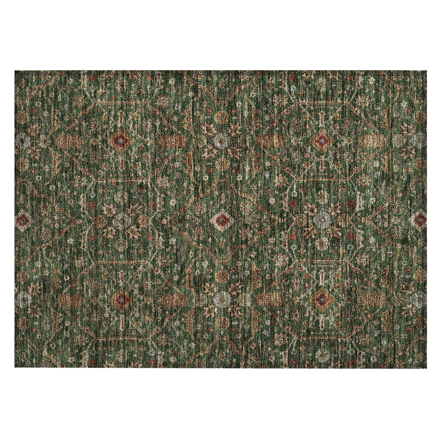 Machine Washable Indoor/ Outdoor Traditional Persian Chantille Rug