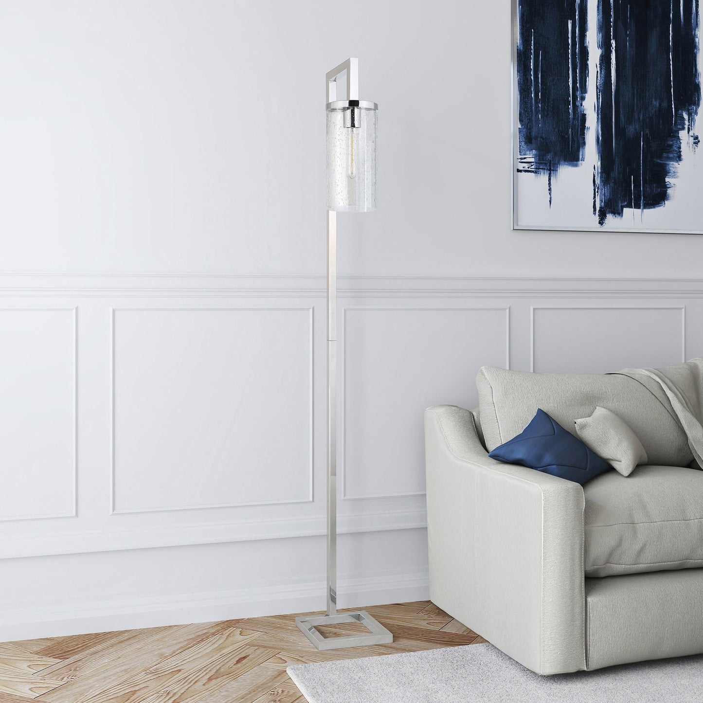 Malva 67.75 Tall Floor Lamp with Glass Shade - 11 Wide