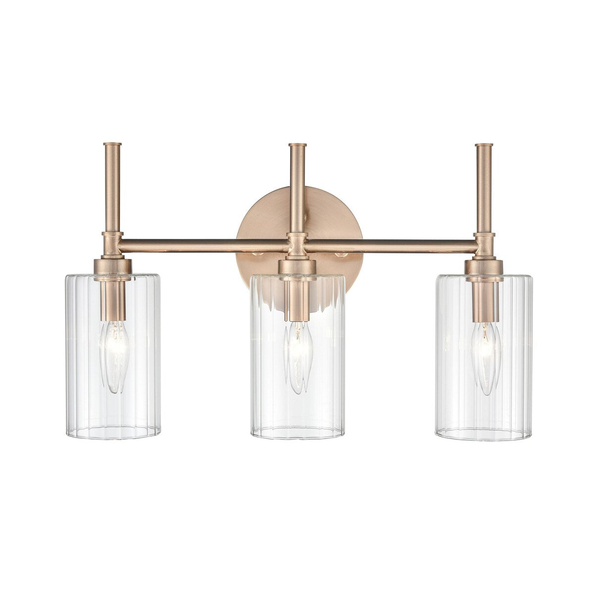 Luminaire de salle de bain Millennium Lighting Chastine avec abat-jour en verre biseauté transparent