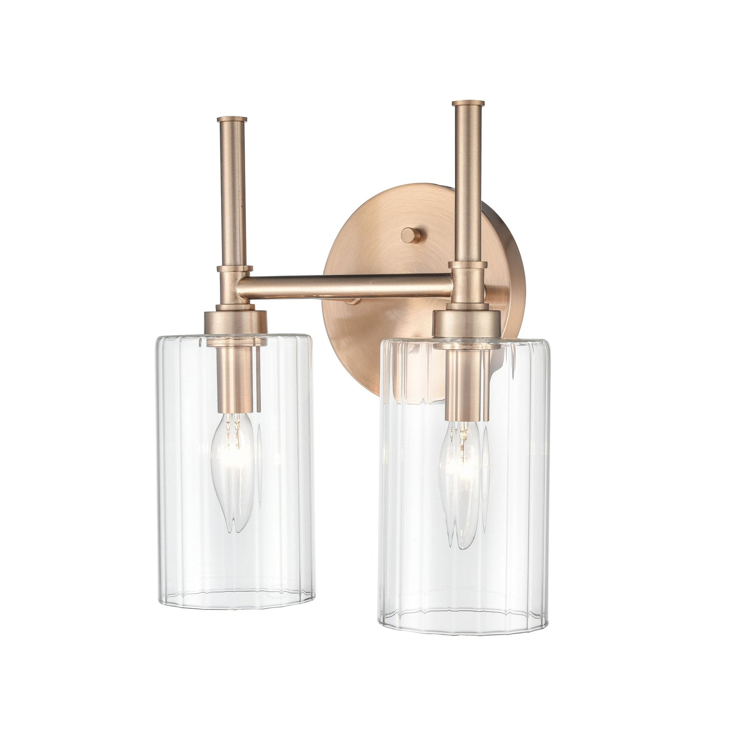 Luminaire de salle de bain Millennium Lighting Chastine avec abat-jour en verre biseauté transparent