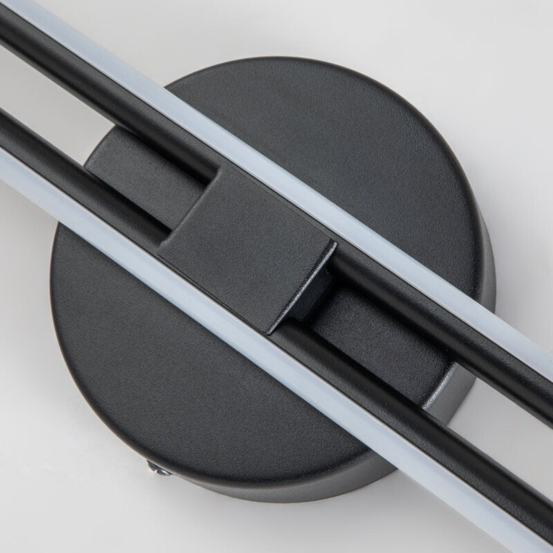 Minimalist 2-Light Dimmable LED Vanity Light Linear Metal Wall Sconce