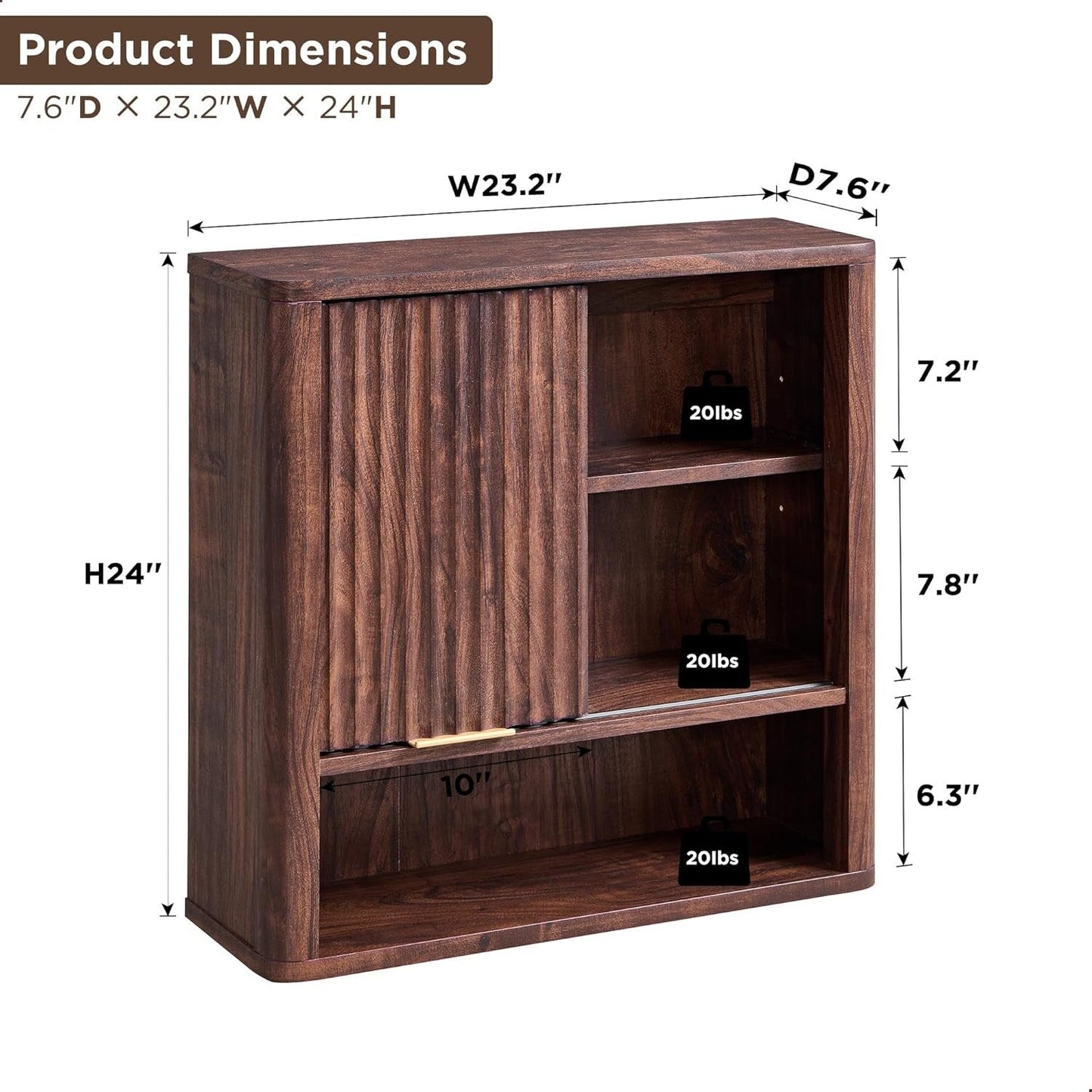 Modern Bathroom Wall Cabinet, Medicine Cabinet, Wall Storage Organizer