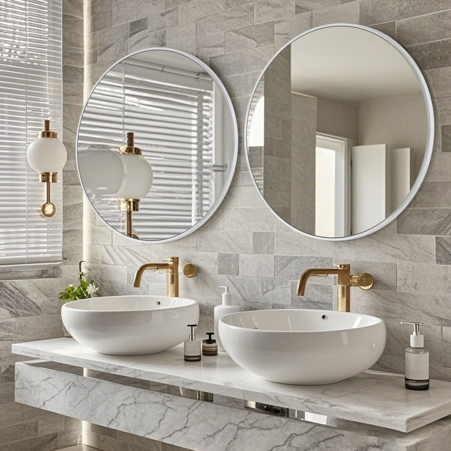 Modern Bathroom Wall Mounted Round Vanity Mirror