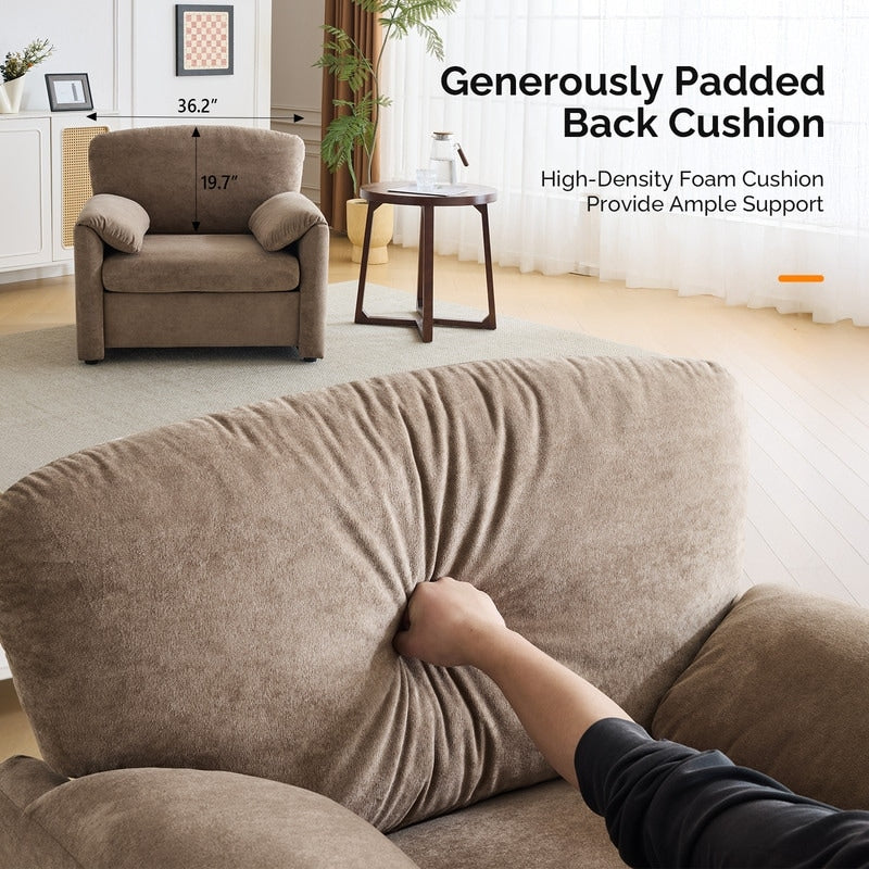 Fauteuil d'appoint moderne à oreilles d'éléphant, siège confortable pour salon et chambre