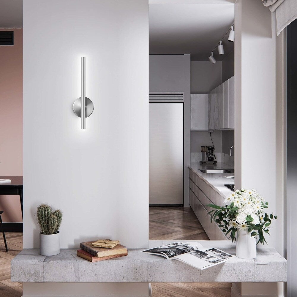 Modern Industrial Minimalist Metal LED Integrated Linear Strip Wall Light Sconce