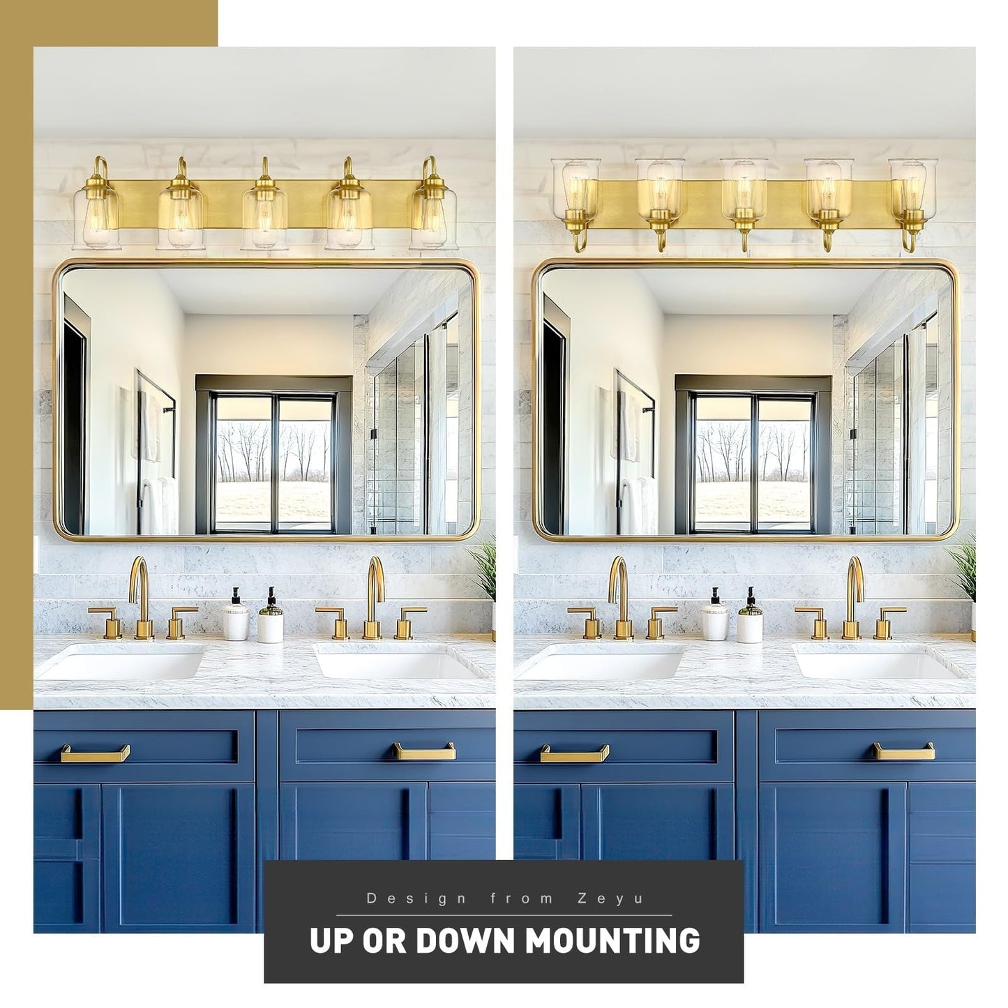 3/4/5/6-Light Modern Vanity Lights Over Mirror for Bathroom