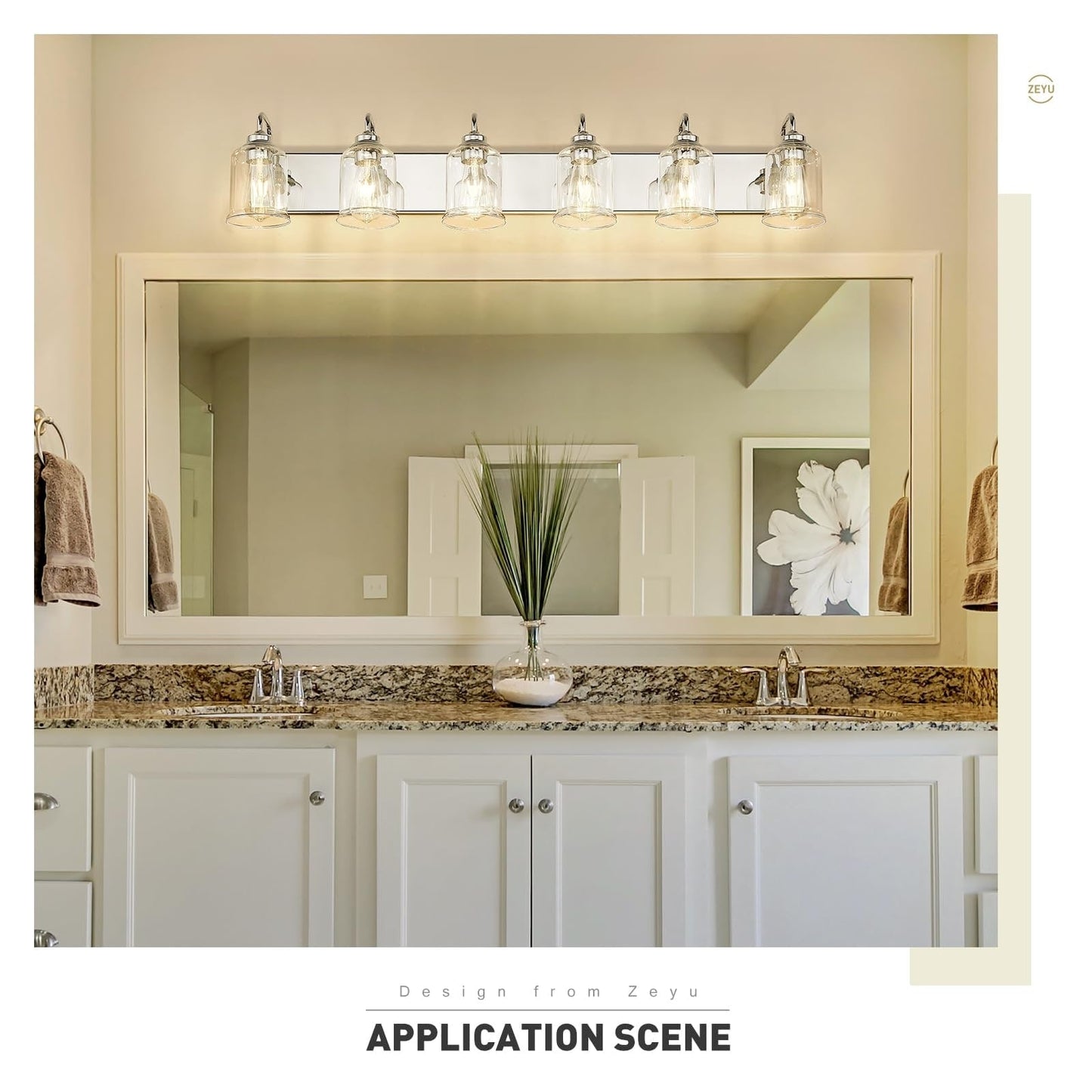 3/4/5/6-Light Modern Vanity Lights Over Mirror for Bathroom