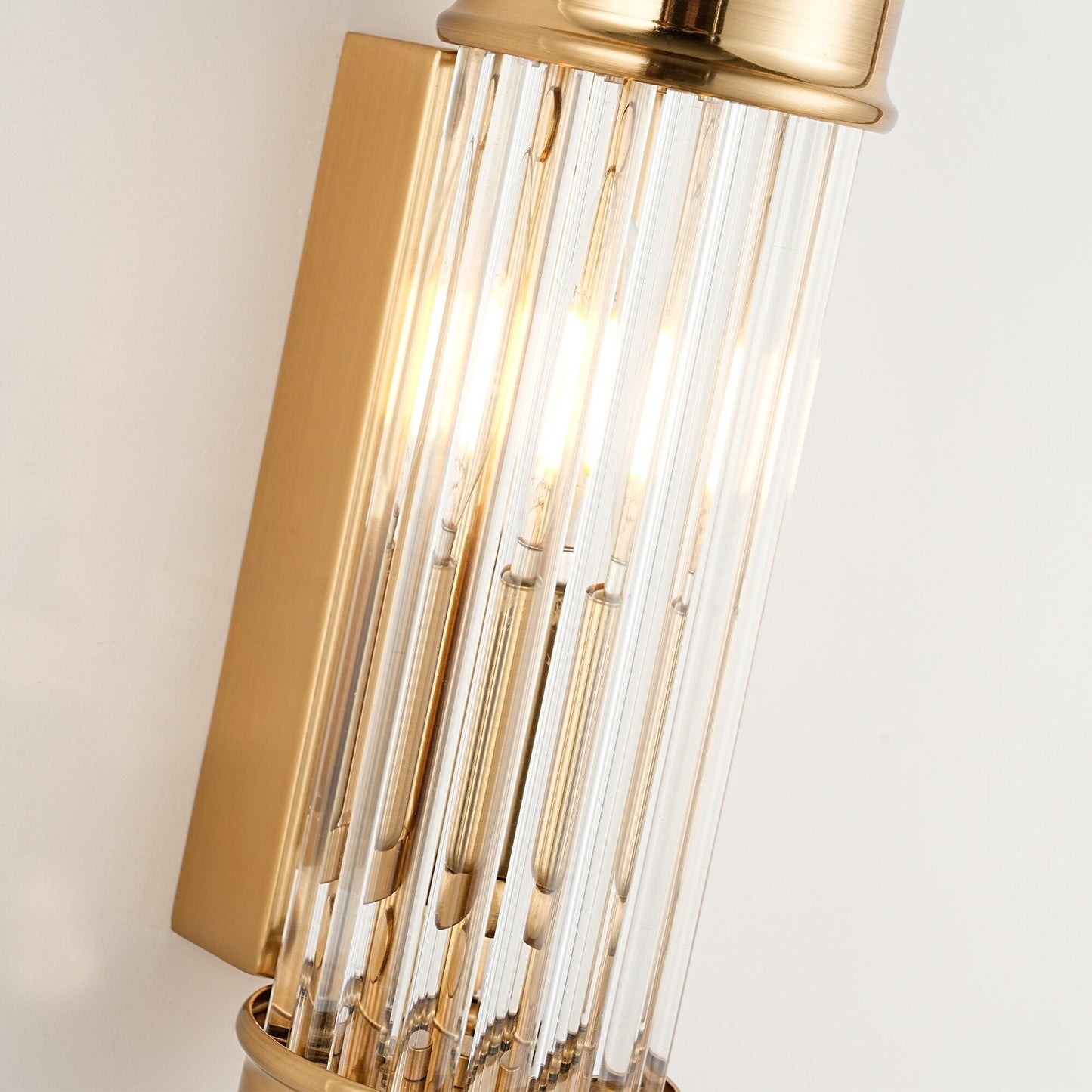 Nordic Postmodern Wall Sconce, European Wall Light in Simple Vintage Glass Crystal