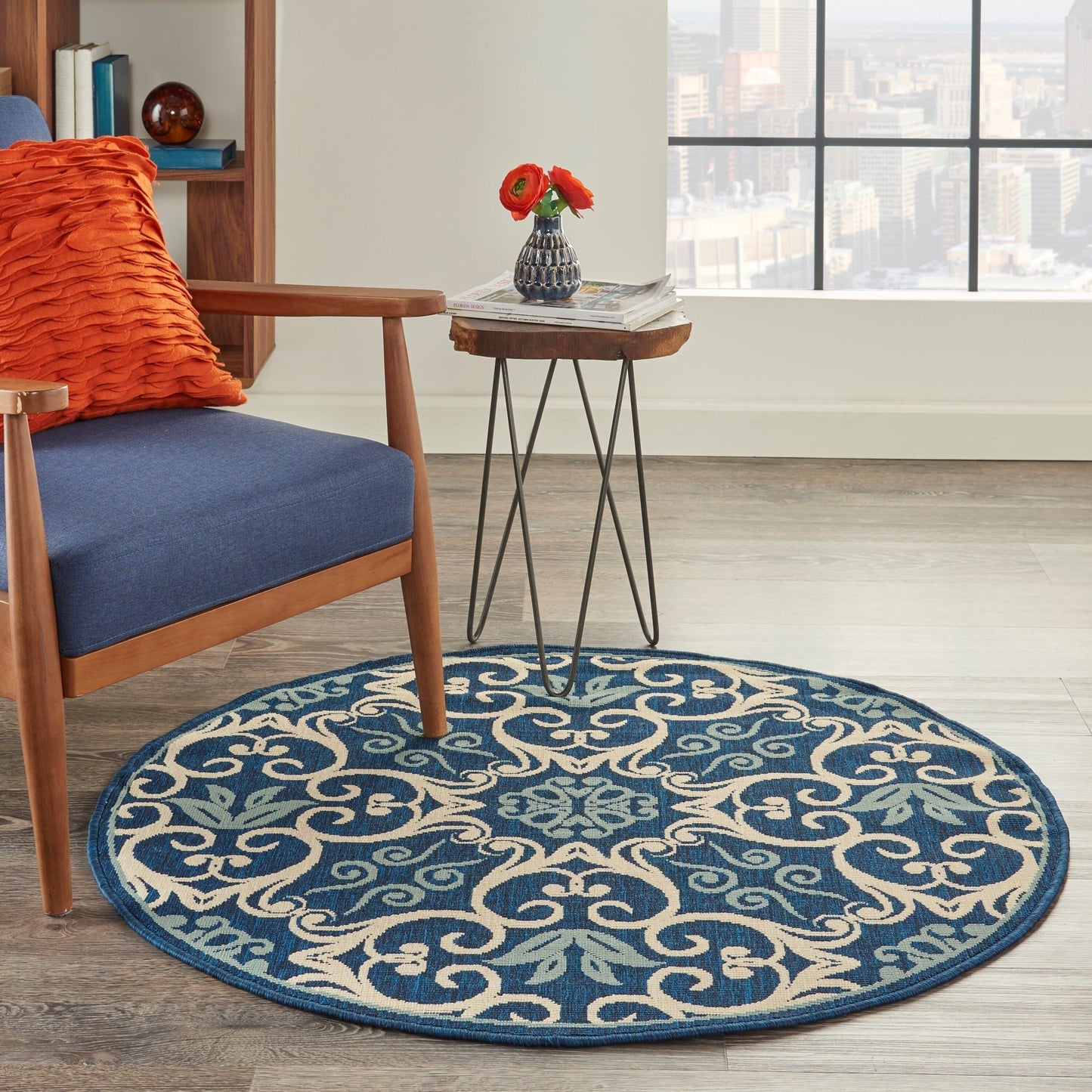Nourison Caribbean Floral Geometric Indoor/Outdoor Area Rug