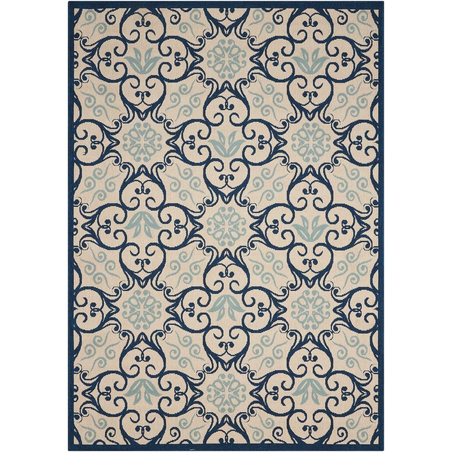Nourison Caribbean Floral Geometric Indoor/Outdoor Area Rug