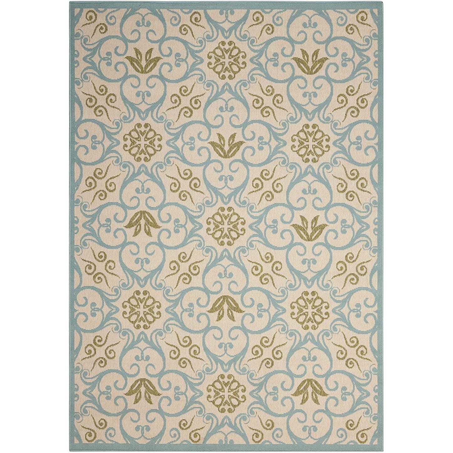 Nourison Caribbean Floral Geometric Indoor/Outdoor Area Rug