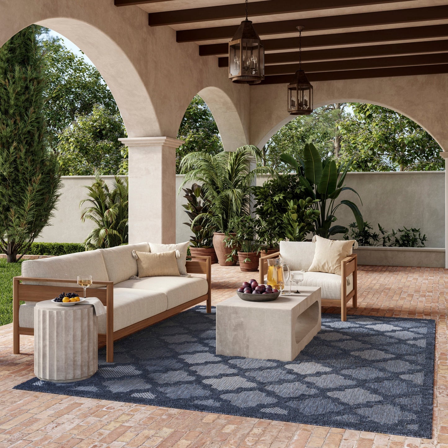 Nourison Easy Care Indoor/Outdoor Moroccan Trellis Area Rug