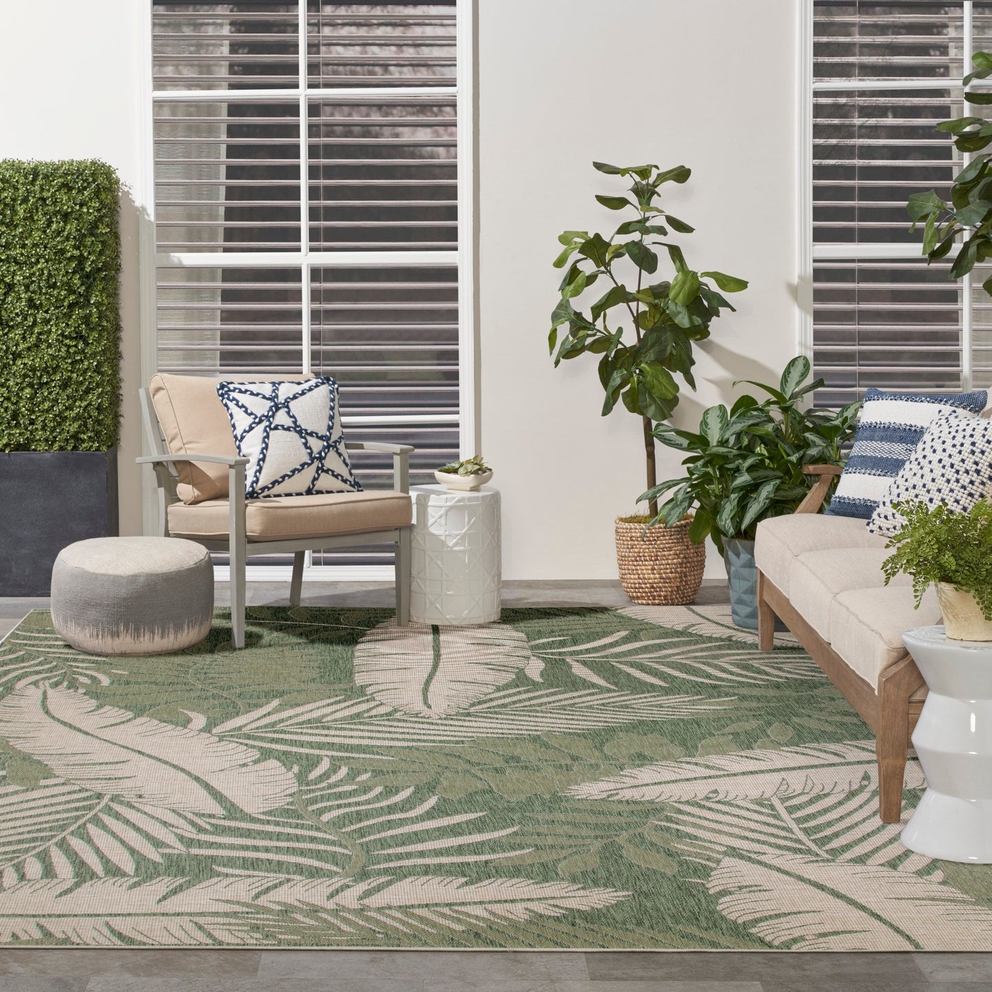 Nourison Garden Oasis Indoor/Outdoor Nature Area Rug