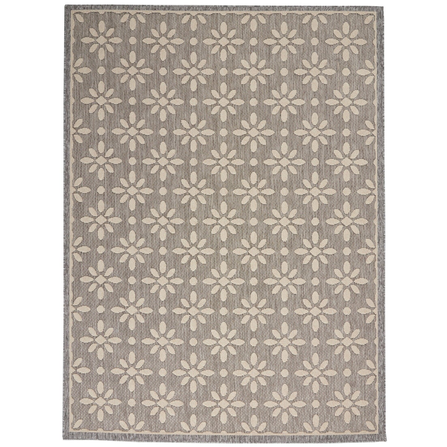 Nourison Palamos Modern Floral Hi Low Geometric Indoor Outdoor Area Rug