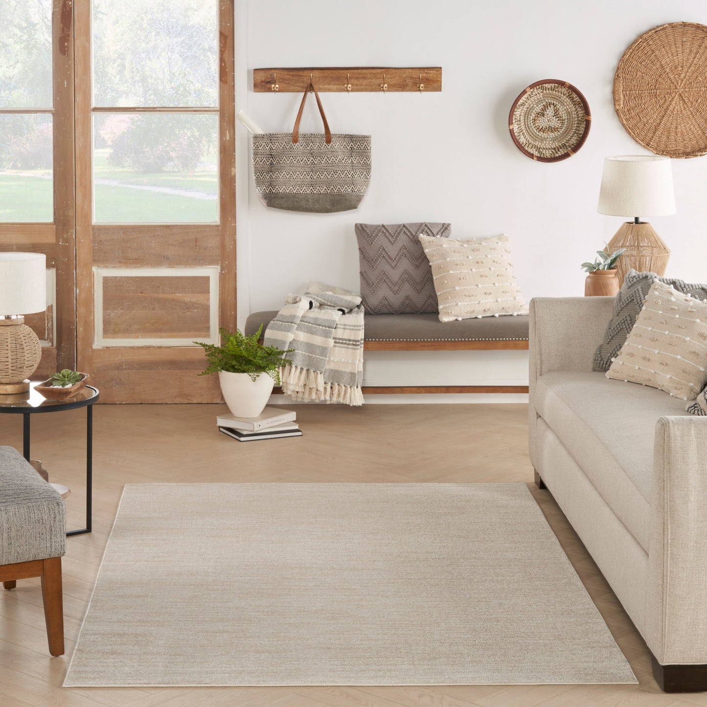 Nourison Modern Solid Indoor/Outdoor Area Rug