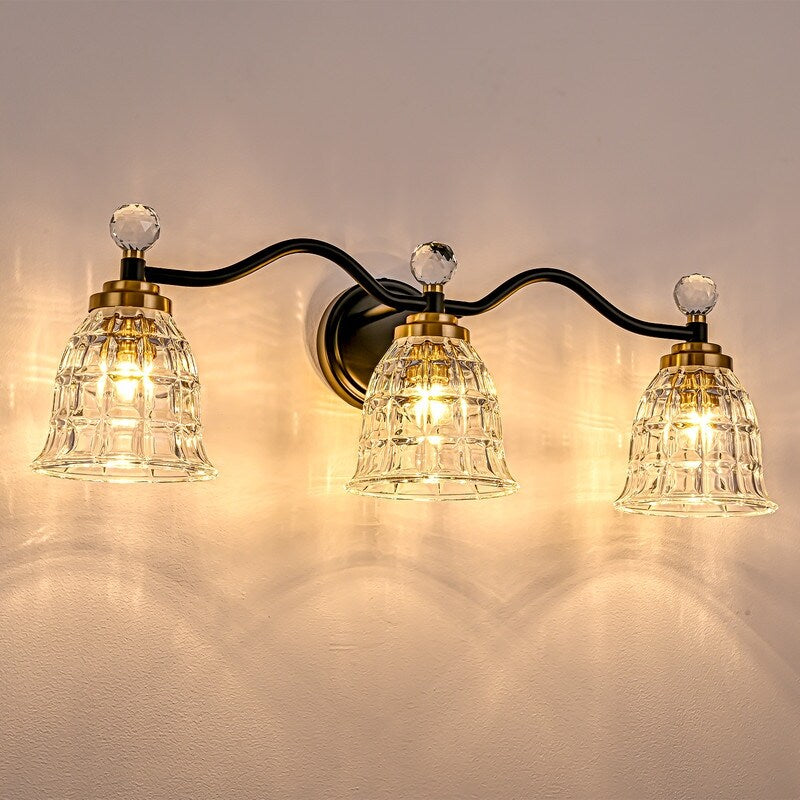 Ora Modern Dimmable Black Gold Bathroom Vanity Lights