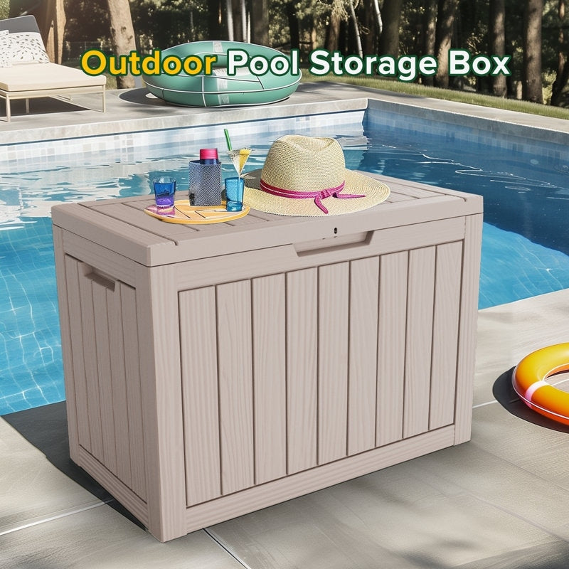 Outdoor Patio Storage Resin Lockable Deck Box