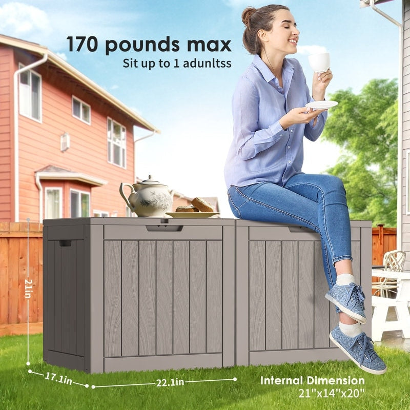 Outdoor Patio Storage Resin Lockable Deck Box