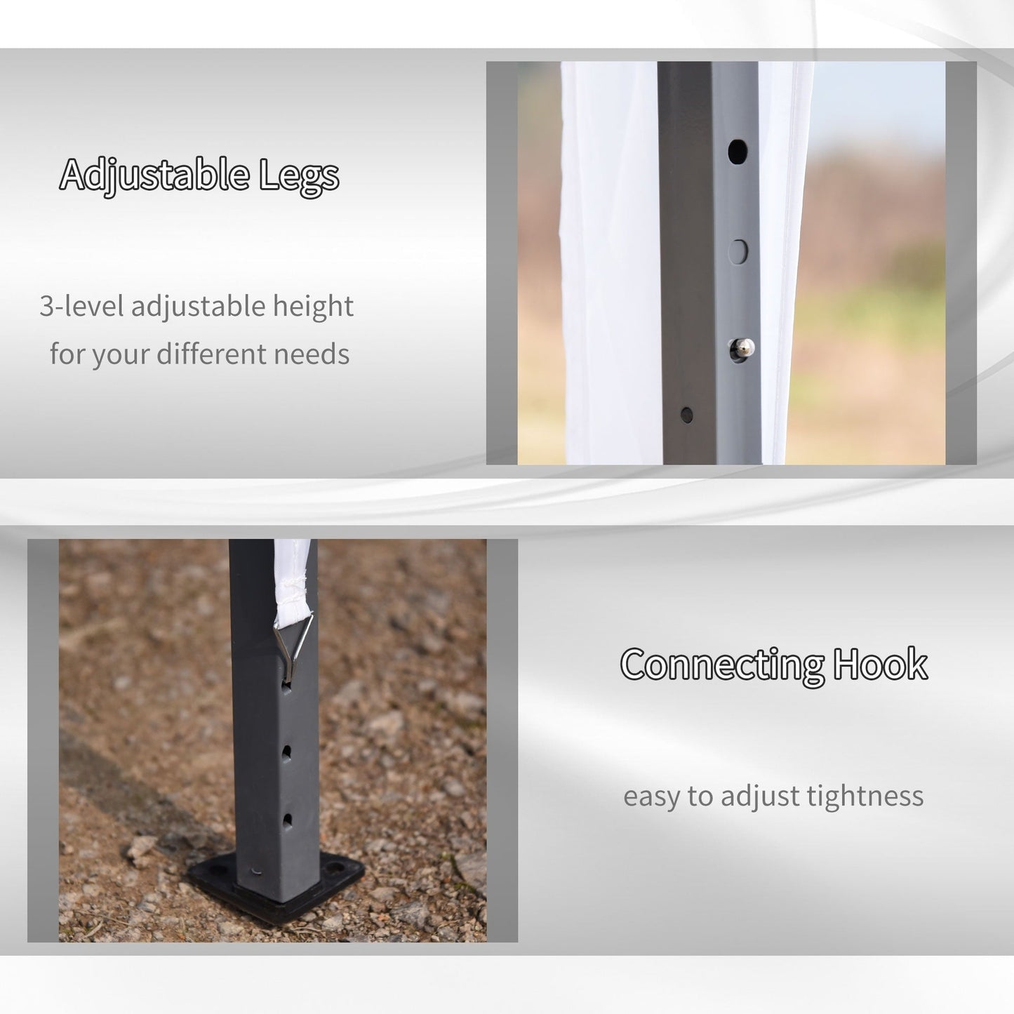 Auvent pop-up robuste Outsunny avec cadre robuste, toit anti-UV et sac de transport pour terrasse, jardin, plage et arrière-cour