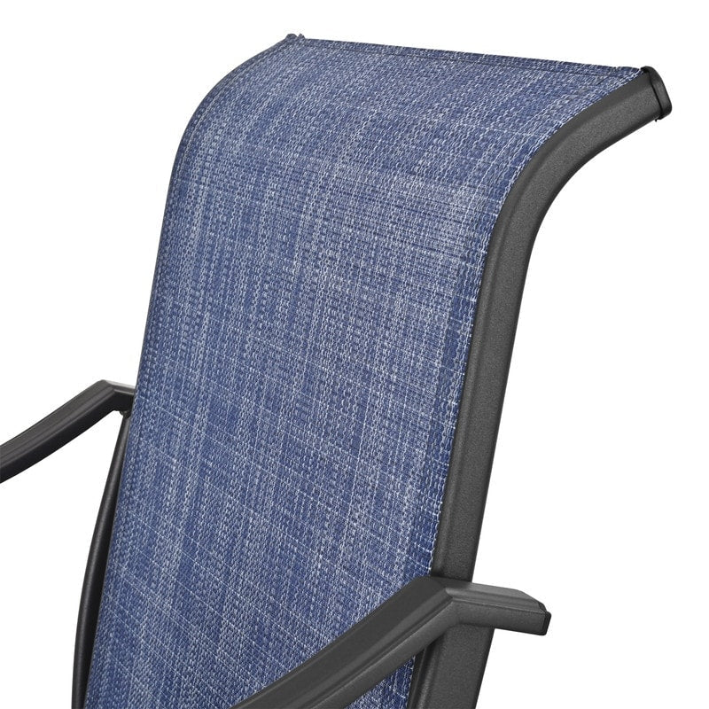 Chaise de bar pivotante à dossier haut en métal pour patio Festival (lot de 2)