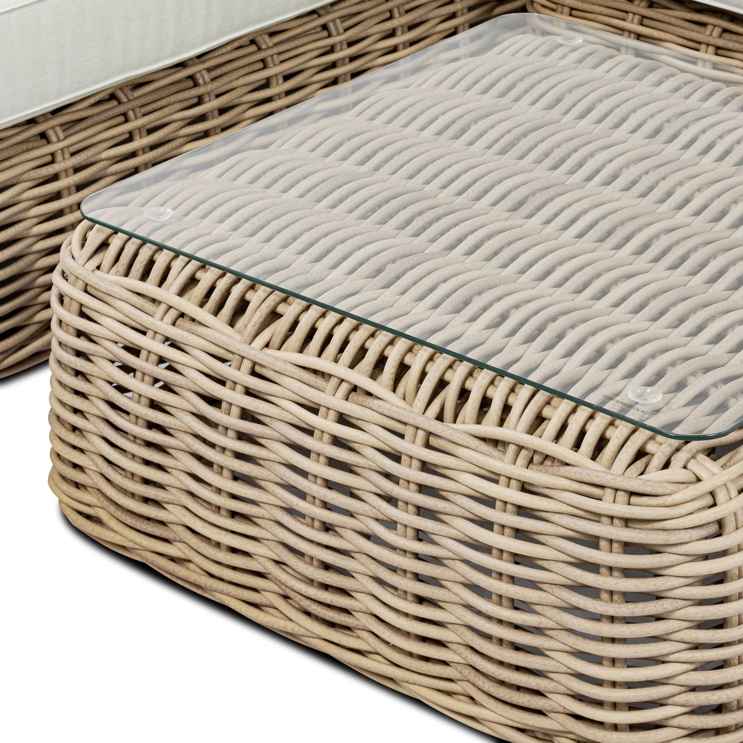 Ensemble de salon d'angle d'extérieur/terrasse Poly & Bark Puglia avec table basse