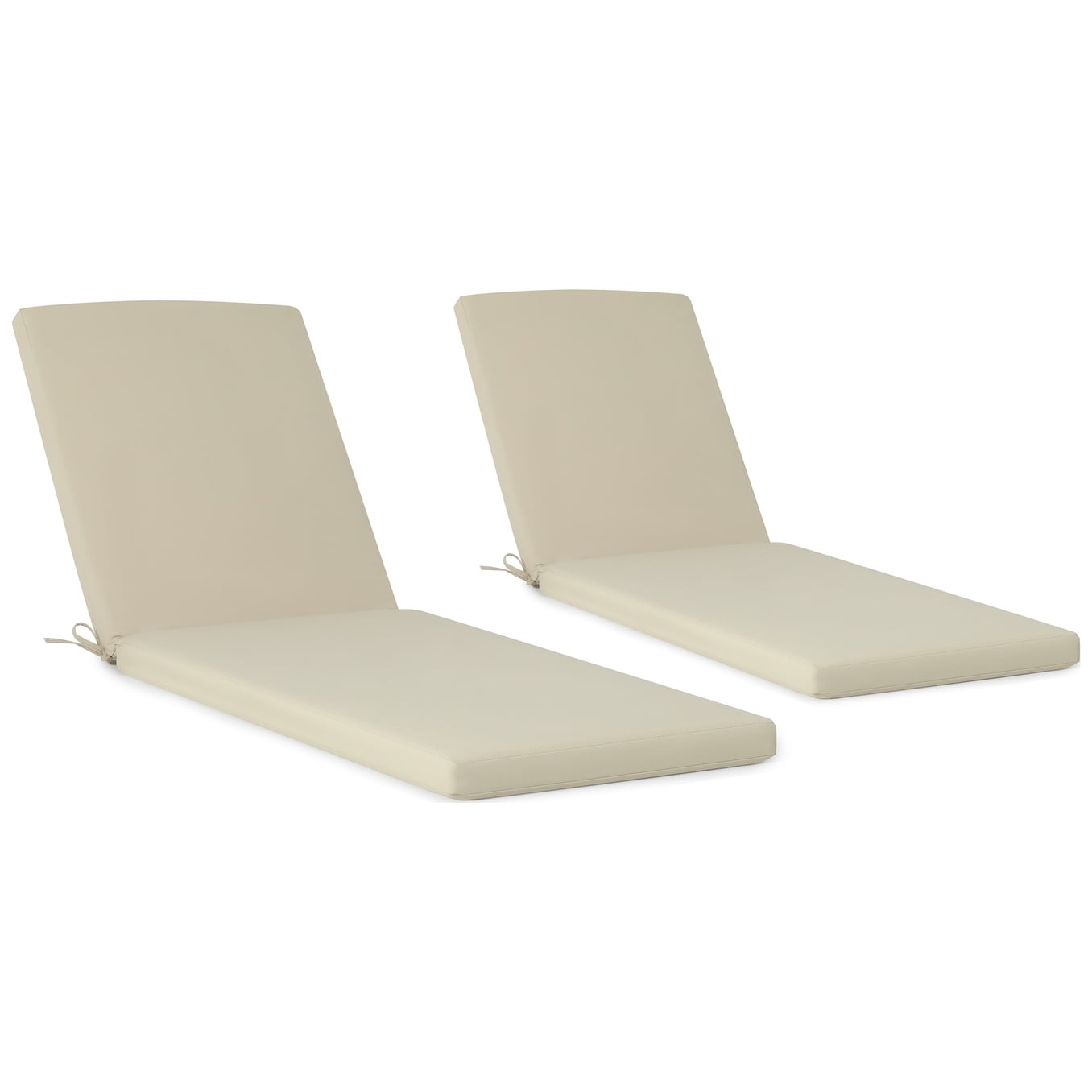 Coussins de chaise longue d'extérieur Polytrends, résistants à la décoloration, toutes saisons (lot de 2)