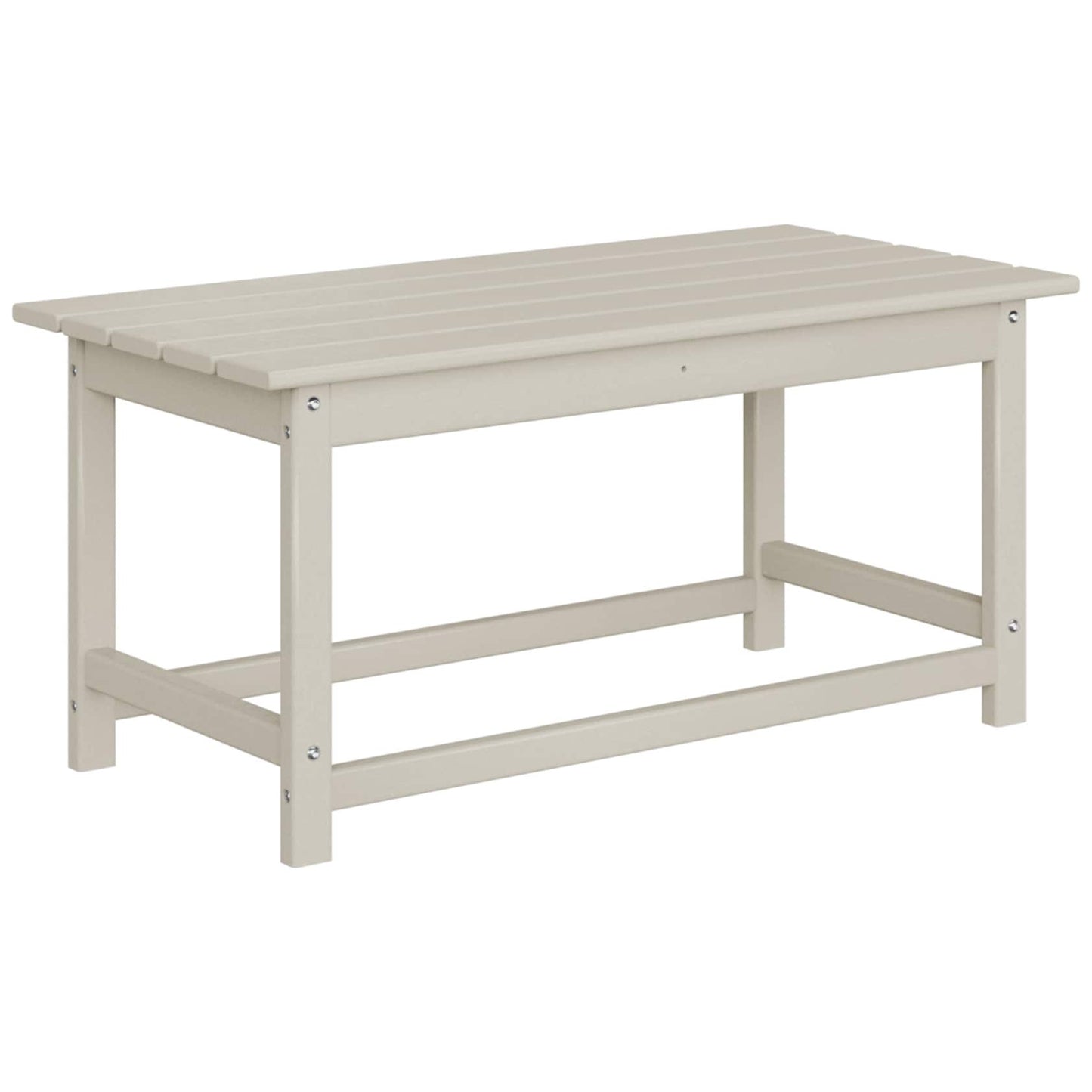 Polytrends Laguna Hdpe All Weather Outdoor Patio Rectangular Coffee Table