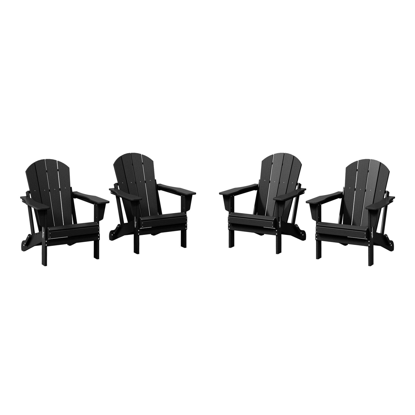 Chaises pliantes Adirondack Polytrends Laguna résistantes aux intempéries (lot de 4)