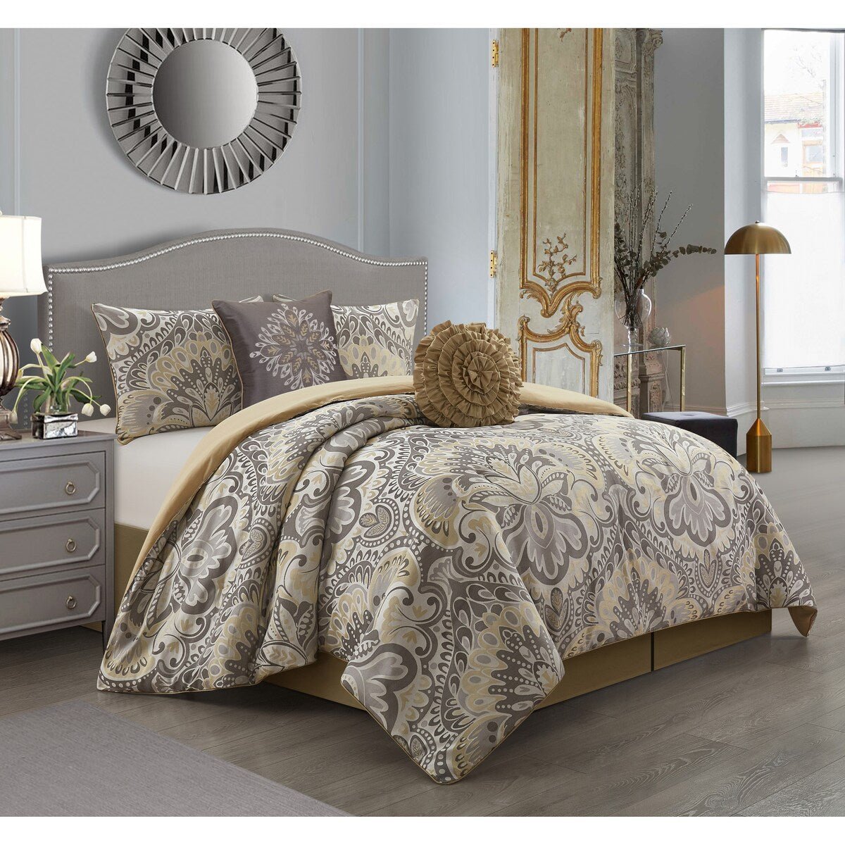 Porch & Den Summerfield Jacquard Medallion 6-piece Comforter Set