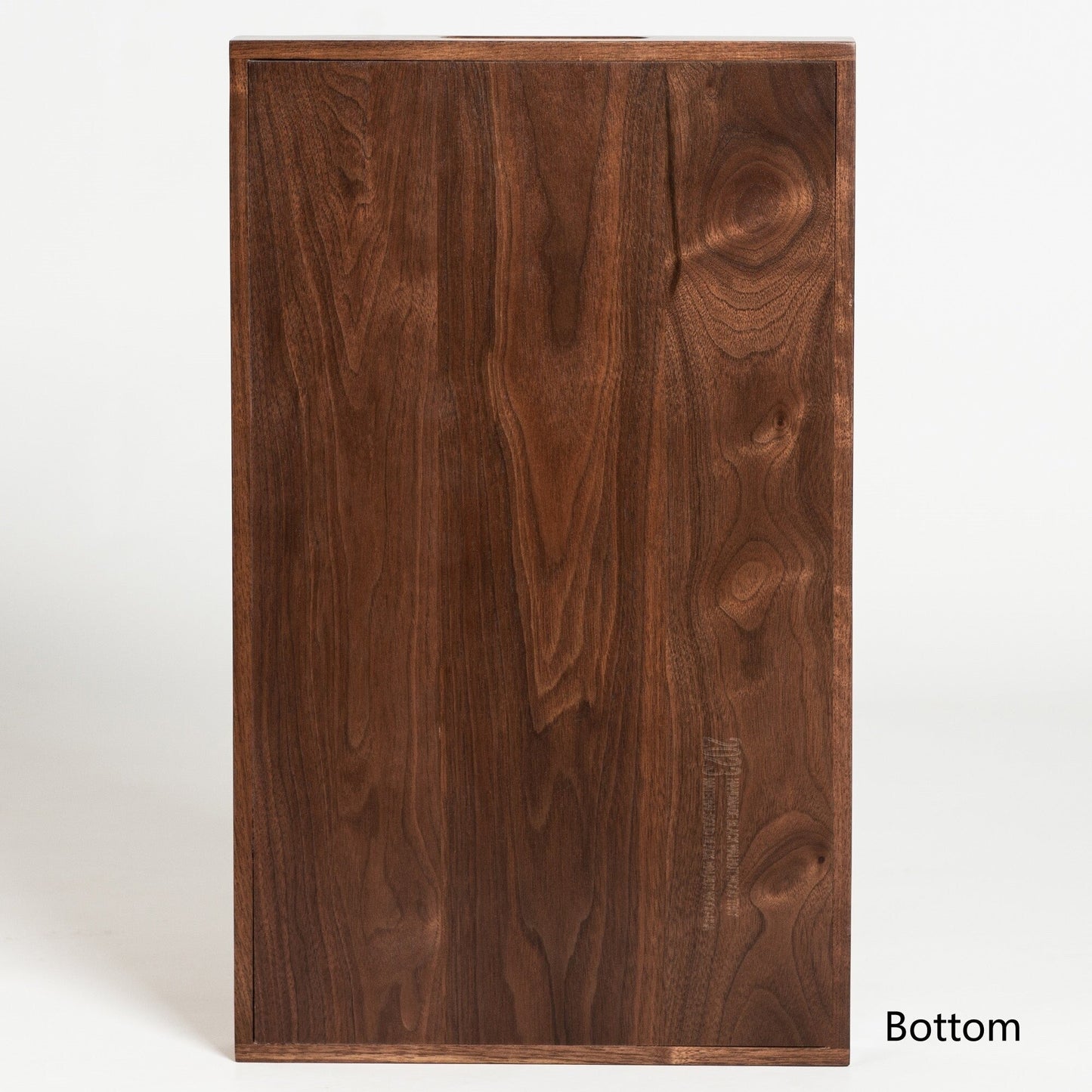 KINWELL Rectangle Black Walnut Wood Serving Tray Ottoman Tray