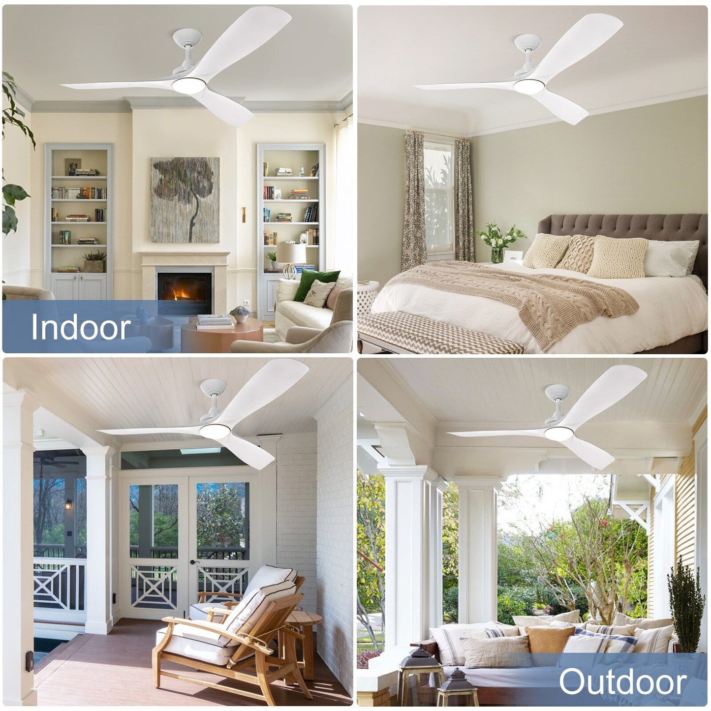 Ventilateur de plafond à distance avec lumières encastrées