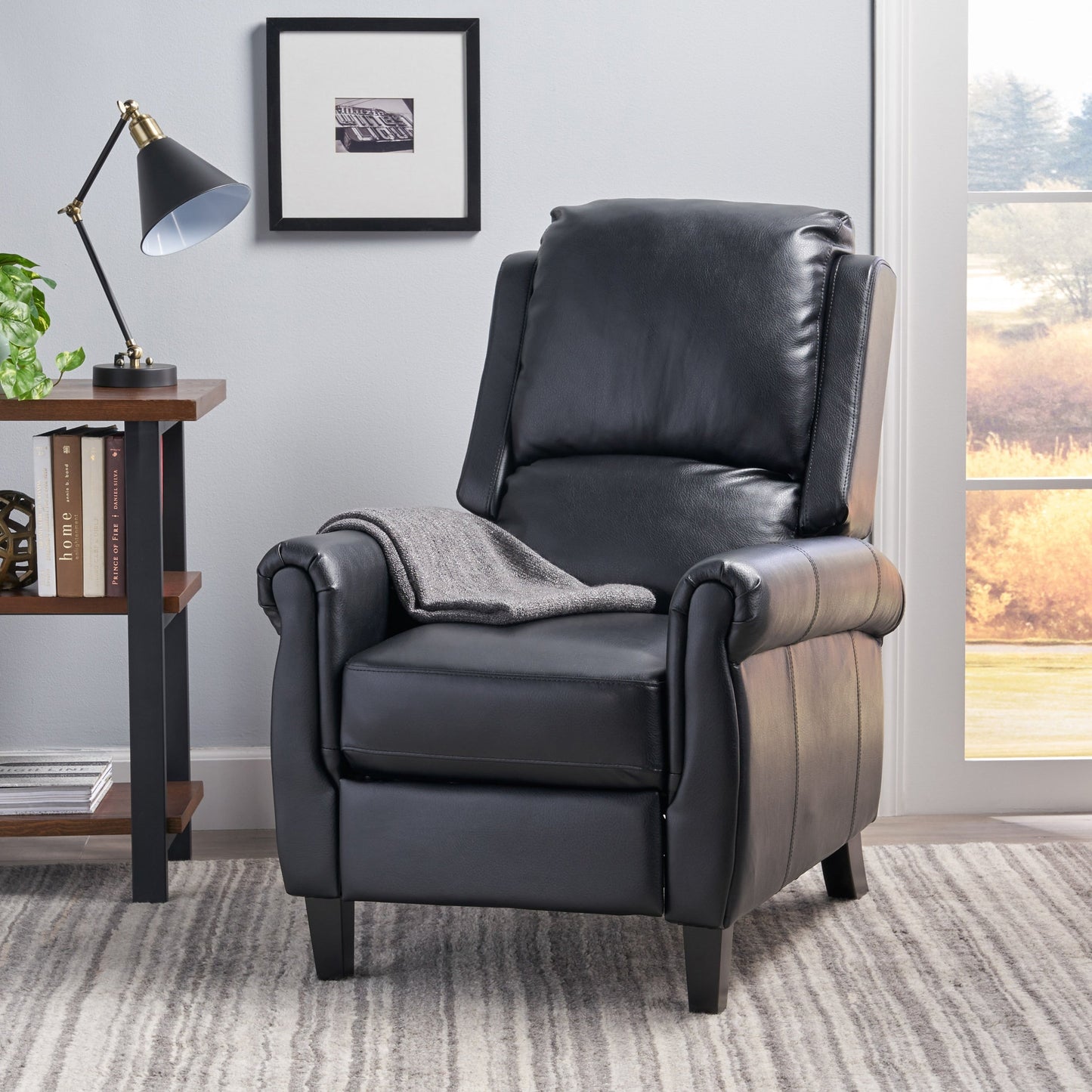 Fauteuil inclinable en cuir PU ultra-confortable Roomfitters, fauteuil inclinable luxueux pour salon ou chambre à coucher