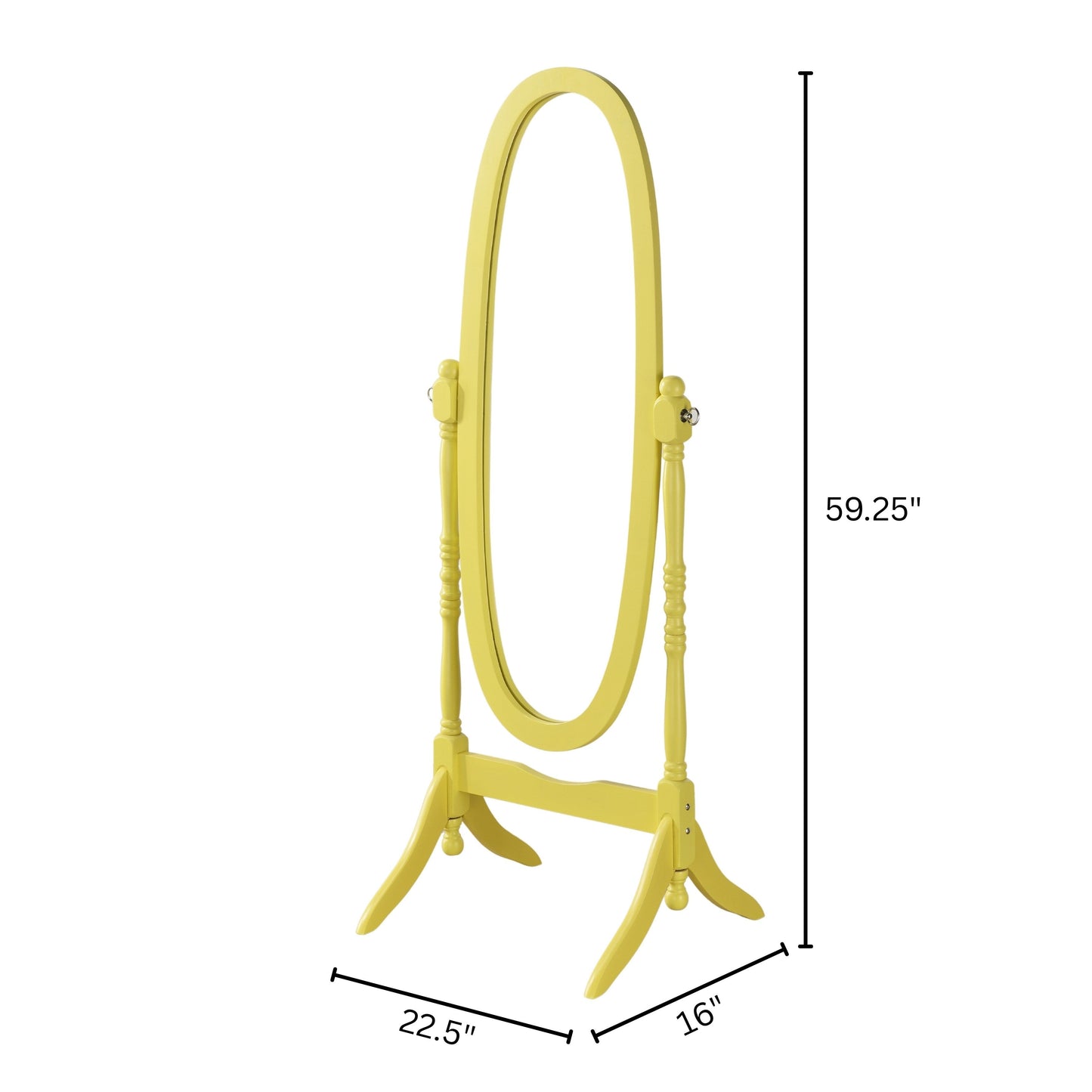 Roundhill Furniture Copper Grove Monks Hood Traditional Wooden Floor Cheval Mirror