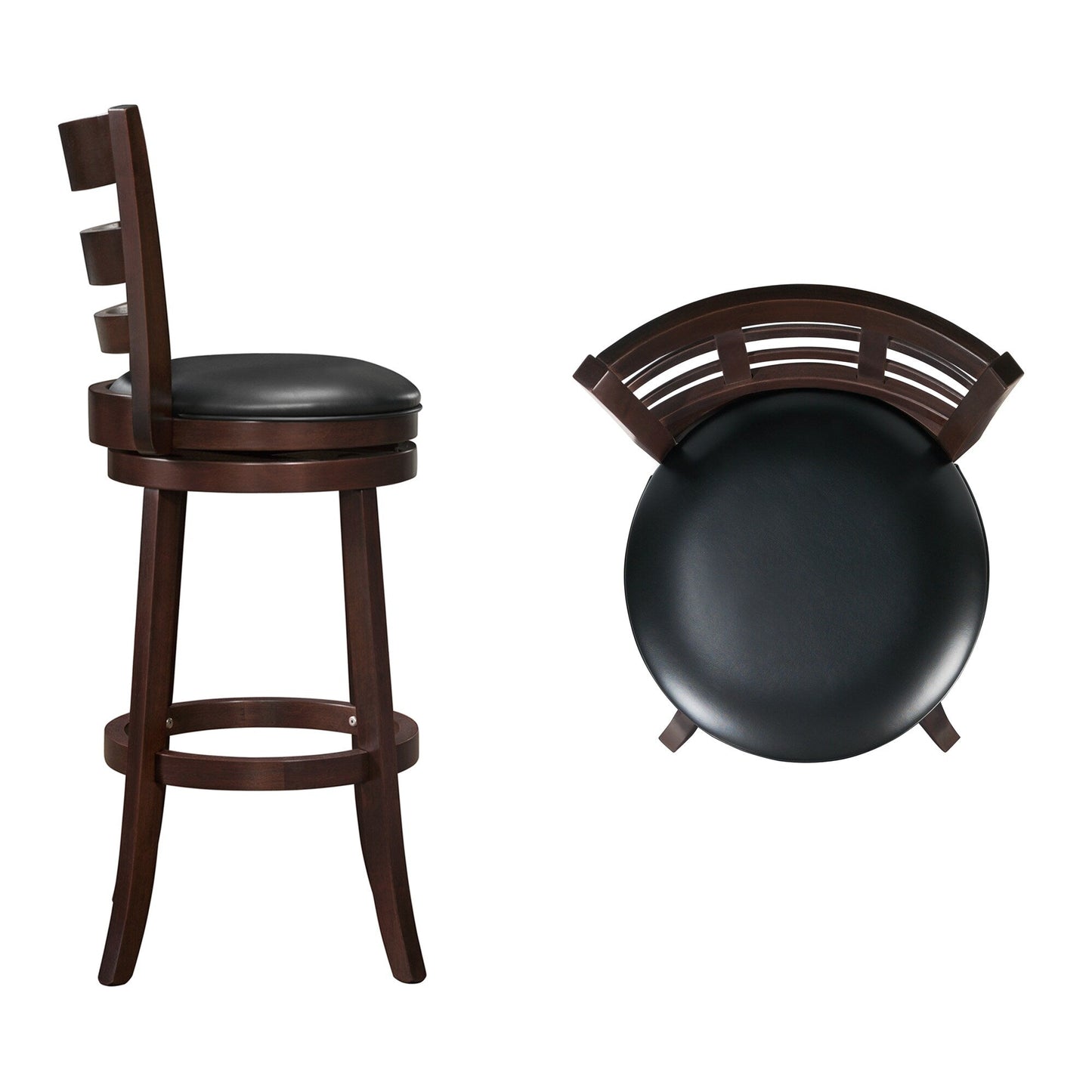 Rovinj Upholstered Back Swivel Bar Stool - Barstool