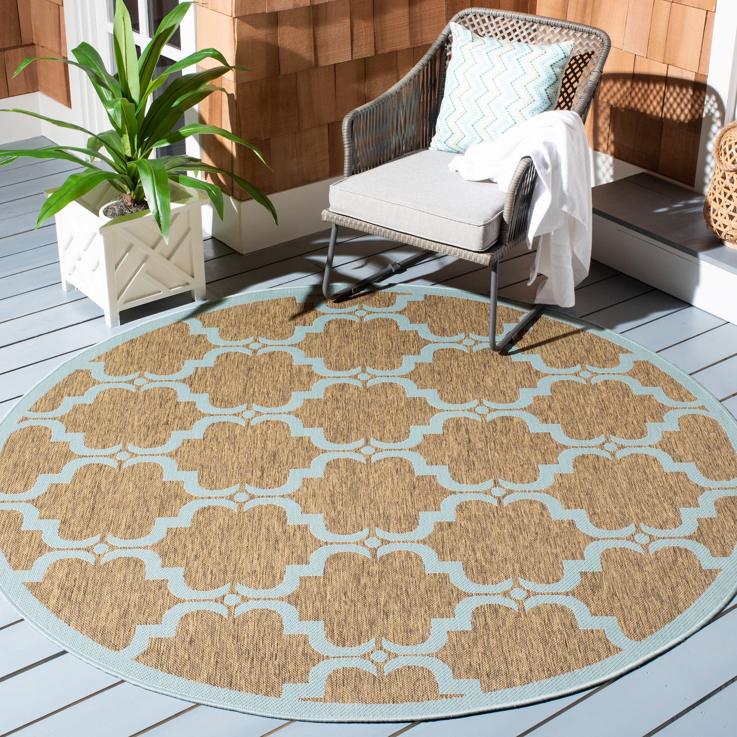SAFAVIEH Courtyard Charleen Indoor/ Outdoor Waterproof Patio Backyard Rug