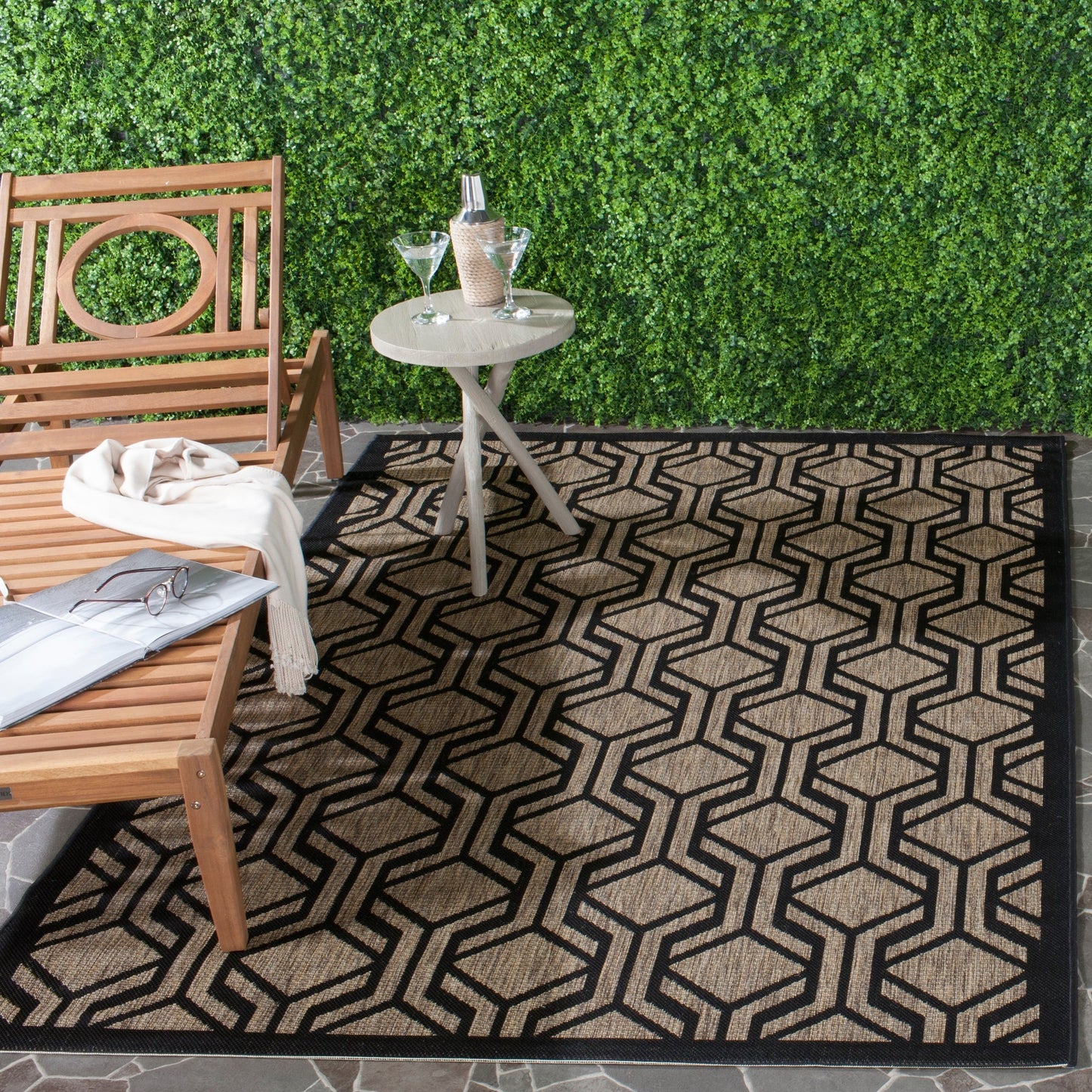 SAFAVIEH Courtyard Jeanine Indoor/ Outdoor Waterproof Patio Backyard Rug