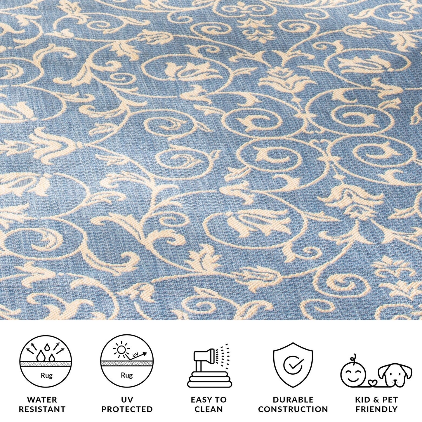 SAFAVIEH Courtyard Miljeta Indoor/ Outdoor Waterproof Patio Backyard Rug