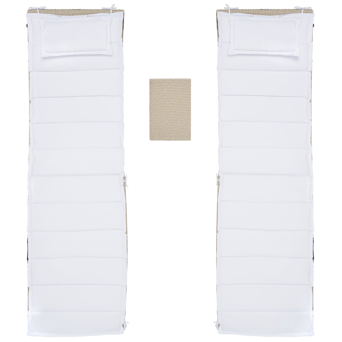 Ensemble de chaises longues d'extérieur Blaguna 3 pièces SAFAVIEH - 83 L x 20 P x 24 H