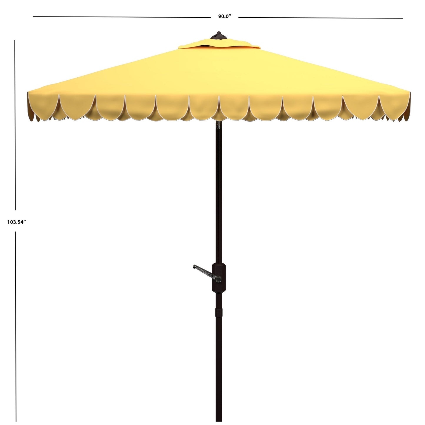 Parasol carré d'extérieur SAFAVIEH Naima Valance de 7,5 pieds