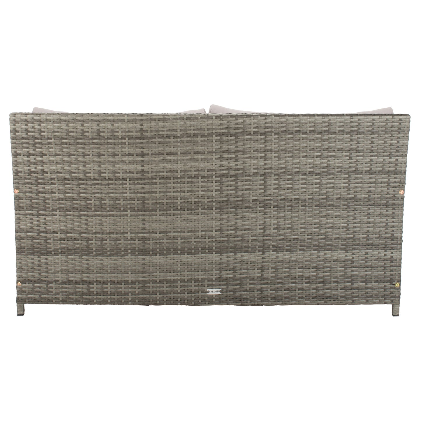 Lit de repos d'extérieur SAFAVIEH Taniyah en osier avec oreiller et coussins - 53 L x 28 P x 62 H