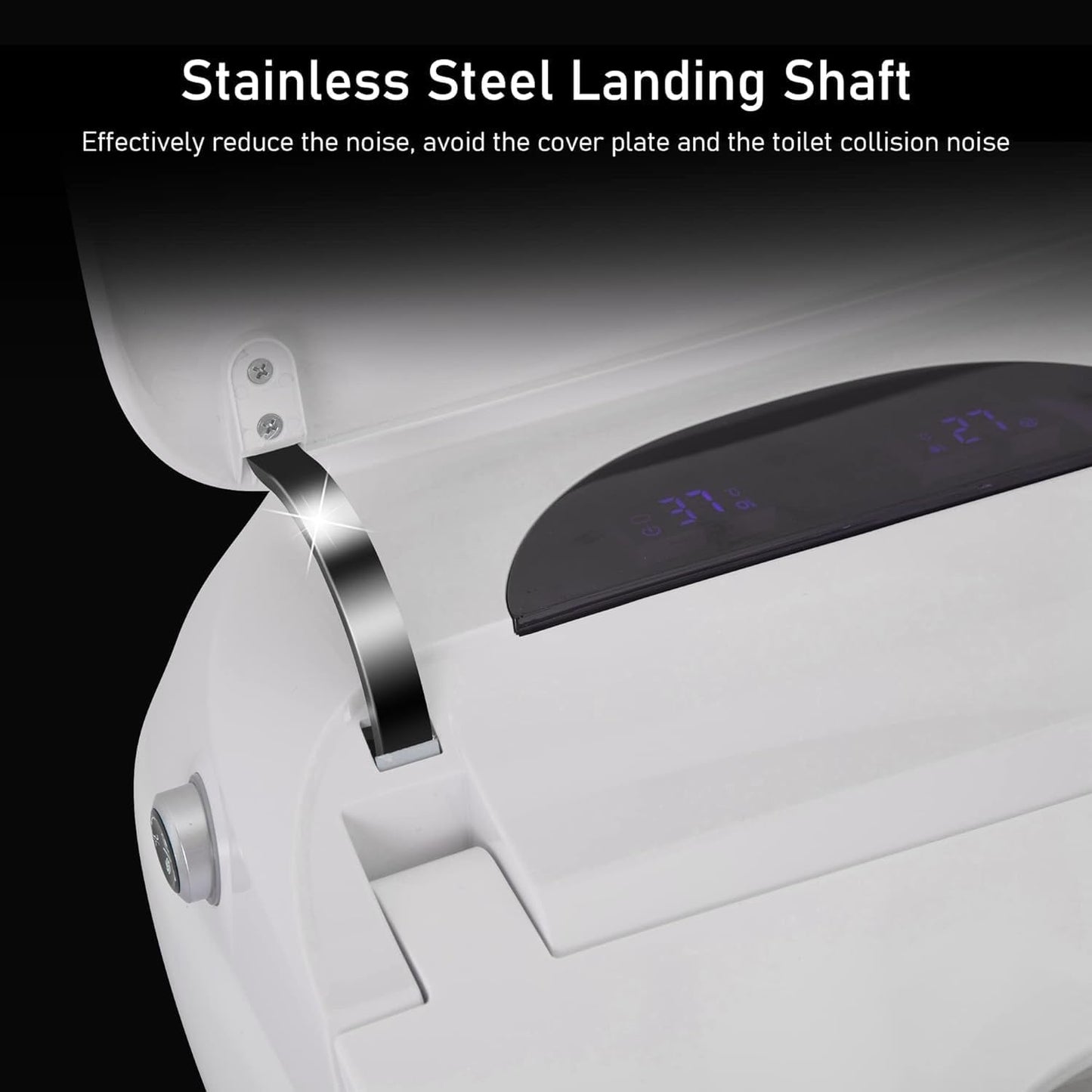 Toilettes intelligentes, toilettes bidet monobloc pour salles de bains, toilettes allongées modernes avec eau chaude, double chasse d'eau automatique, fonctionnement par capteur de pied