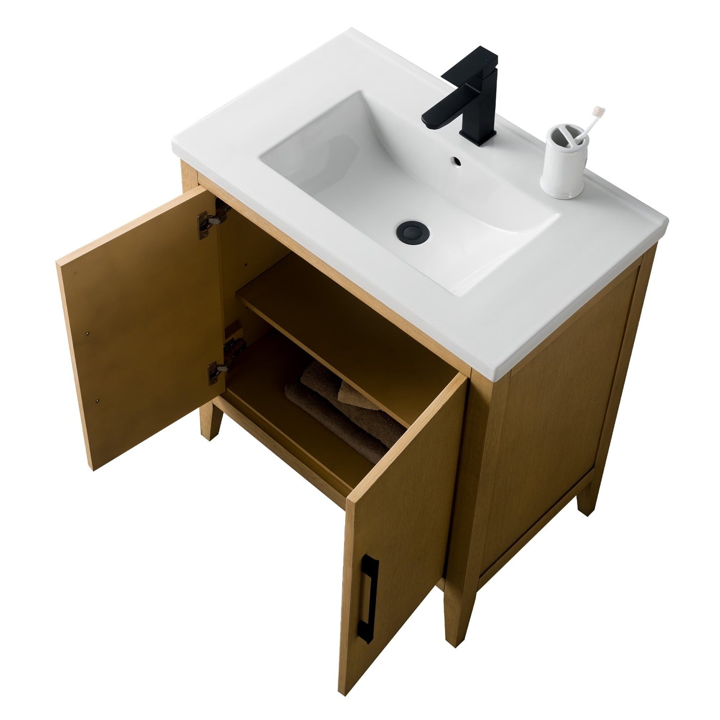 Meuble-lavabo simple Vanity Art 20, 24 ou 30 avec dessus en céramique