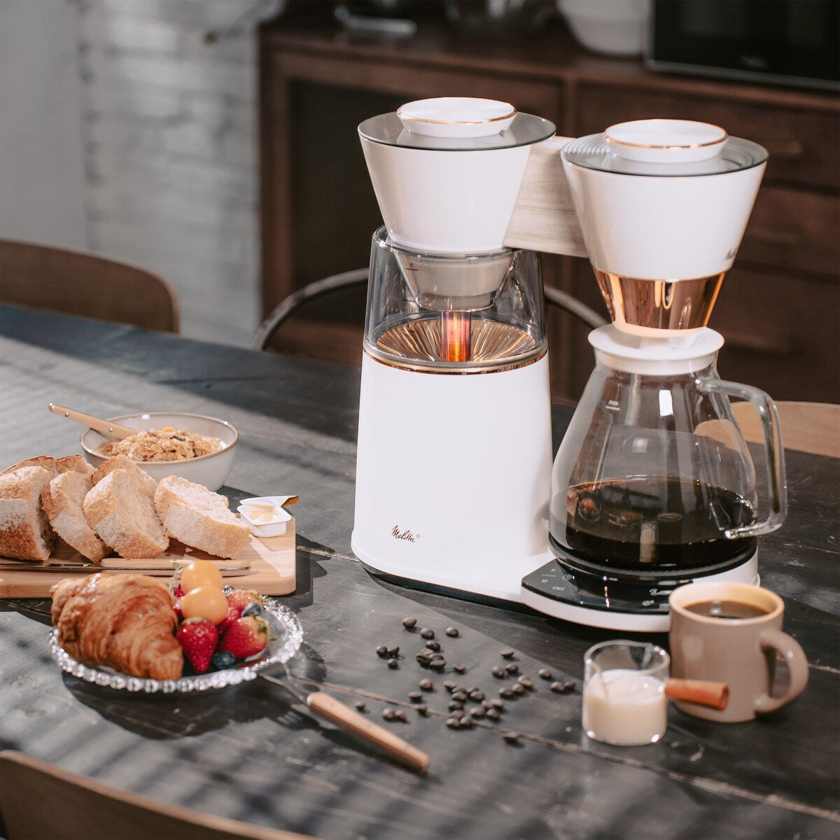 Cafetière filtre Vision Luxe 12 tasses avec tableau de bord rotatif