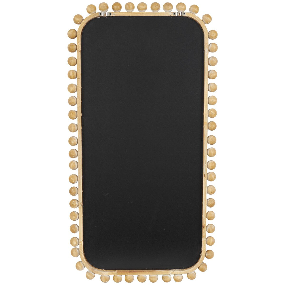 Miroir mural en bois avec cadre perlé - Marron - Roche River Decor